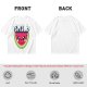 Olive T-Shirt With Cute Watermelon Graphic And Smile Text