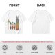 Olive T-shirt with cartoon characters print featuring Totoro and small figures