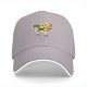 Black Baseball Cap With Cartoon Cheese Taking Selfie Peace Sign