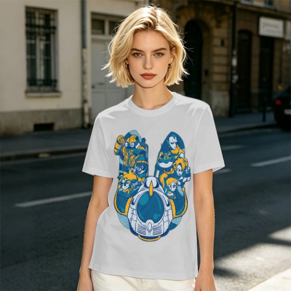 Chrono Trigger Characters and Pod Graphic Olive T-Shirt