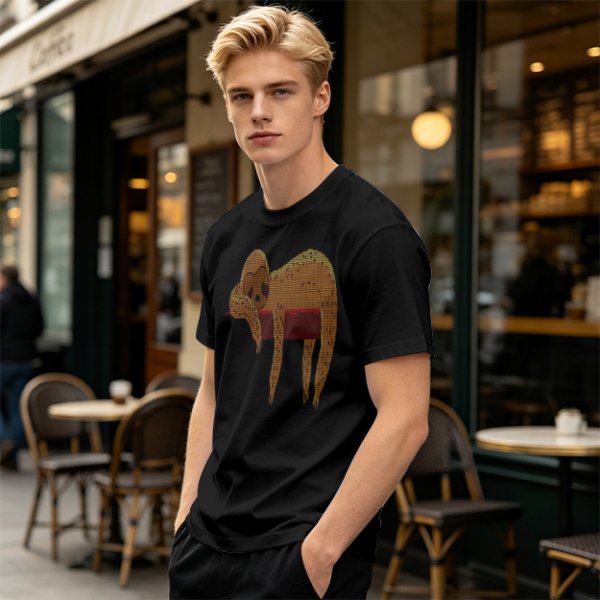 Olive Green T-Shirt with Sleeping Sloth Graphic Print