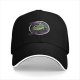 Black Baseball Cap With Cute Witch Frog Graphic Design