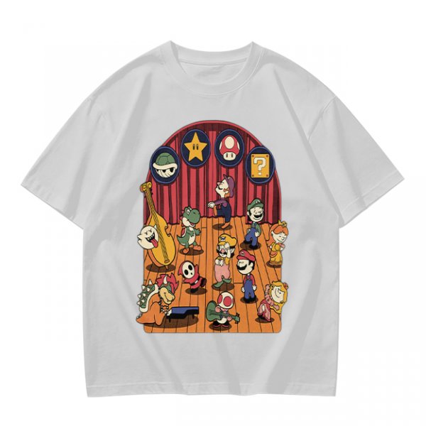 Nintendo Mario Characters Band Stage Graphic T-Shirt