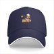 Black Baseball Cap With Cute Dog Chef Cooking Waffles Design