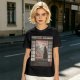 Olive T-Shirt with Japanese Shinto-inspired Window Landscape Print