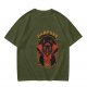 Olive T-Shirt with Vampurr Black Cat Vampire Graphic