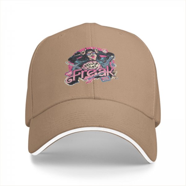 Black baseball cap with Hellfire Club The Freak graphic print
