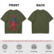 Olive Green T-Shirt with Retro Robot Graphic Print