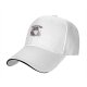 Black Baseball Cap With Disappointed Cat Graphic Print