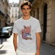 Olive T-Shirt With Cute Squirrel Holding Hot Drink Winter Art