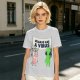Olive T-shirt with Unicorn and Alien Holding 'Humans Are A Virus' Sign
