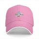 Black baseball cap with four stylized older women wearing colored visors