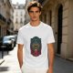 Olive Green T-Shirt With Colorful Mystical Geometric Tree Print