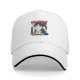 Black baseball cap with cat feelings graphic print