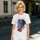 Olive T-Shirt With Skeletor Rock Guitarist Graphic Print