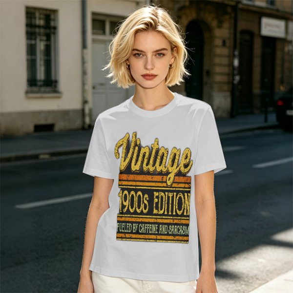 Vintage 1900s Edition Fueled By Caffeine And Sarcasm T-Shirt