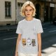 Olive T-Shirt With Cute Kitten Illustrations And Text Print