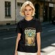 Olive Graphic T-Shirt With Coffee And Mountain Sunrise Design