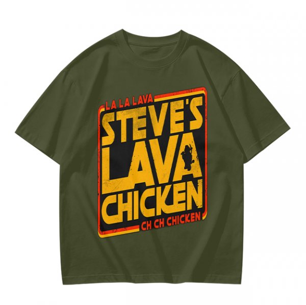 Steve's Lava Chicken Graphic T-Shirt Print Design
