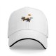 Black Baseball Cap with Halloween Witch Cat and Jack-o'-lantern Design