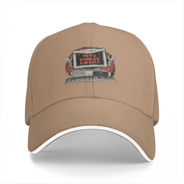 Black baseball cap with vintage computer wrench graphic design