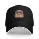 Black Baseball Cap With Japanese Ramen Stall Cat Art Print