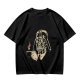 Olive T-shirt with Darth Vader holding a steaming coffee cup