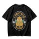 Owl giving middle finger funny graphic olive green t-shirt