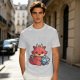 Cute Red Dragon Holding D20 Dice Graphic T-Shirt