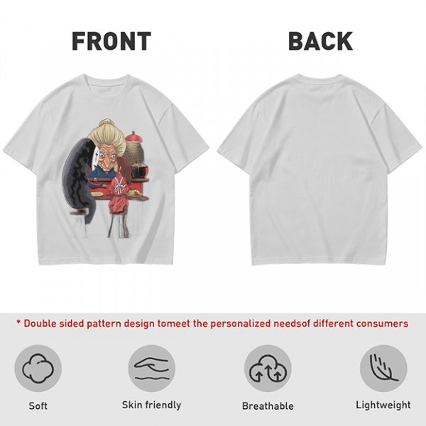 Spirited Away Characters Printed Olive T-Shirt