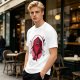 Olive Green T-Shirt With Cartoon D20 Vampire Graphic