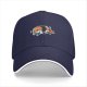 Black Baseball Cap With Cute Koi Fish Water Splash Artwork