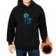 Anime Character Silhouette Graphic Black Hoodie