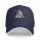 Black Baseball Cap With Christmas Totoro Family Graphic