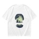 Olive T-Shirt With Skull Silhouette Print Featuring Forest Spirits