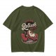 Olive graphic t-shirt with unicorn therapy and 'Even I Don't Believe In Myself' text