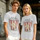 Olive T-Shirt With Pop Cats Popcorn Bucket Graphic