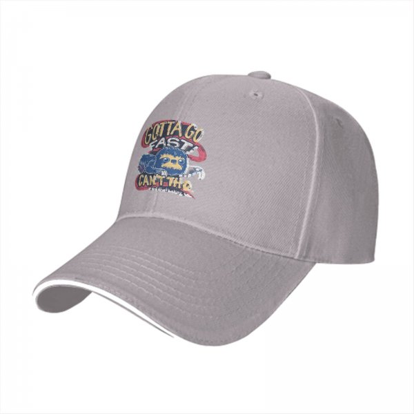 Black baseball cap with sloth 'gotta go fast can't tho' graphic