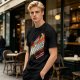 Olive green graphic t-shirt with Hot Trekkies Star Trek themed print