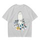 Olive T-Shirt With Cute Octopus Drawing Artwork Print