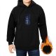 Black Hoodie With Cosmic Geometric Planet Graphic