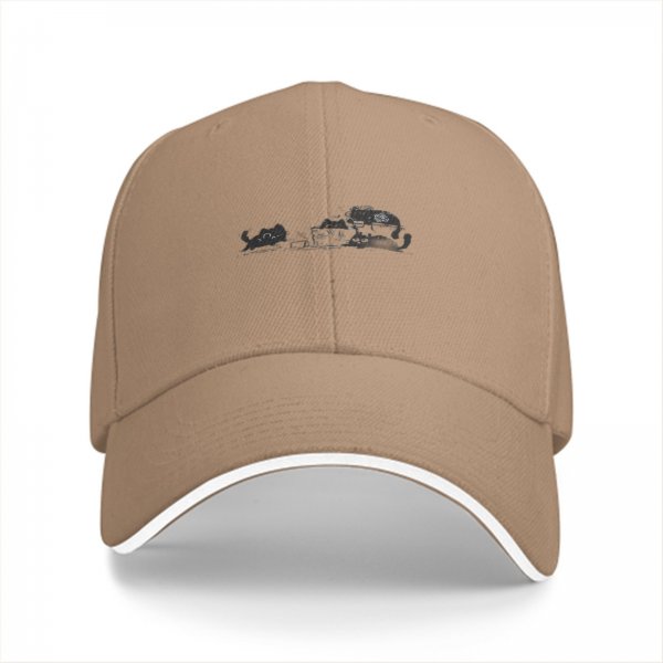 Black Baseball Cap with Subtle Dark Embroidered Design