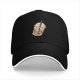 Black Baseball Cap with Cute Boba Tea Print