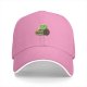 Black Baseball Cap With Cute Turtle Holding Coffee Cup Print