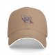 Black Baseball Cap With Cute Warrior Cat Graphic Design