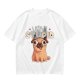Olive T-Shirt With Funny Pug Graphic And 'I May Be Stupid' Text
