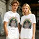 Trash Can Not Trash Raccoon Rainbow Graphic T-Shirt