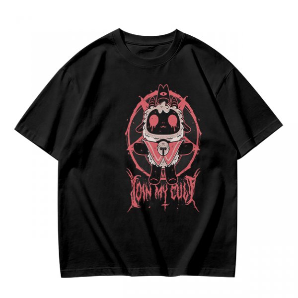 Olive T-Shirt With Cult Lamb Graphic Join My Cult Print