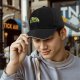 Black Baseball Cap With Cute Running Avocado Graphic
