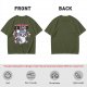 Olive t-shirt with angry gaming wolf graphic and funny apology text